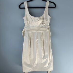 Elegant Cream Sleeveless Dress